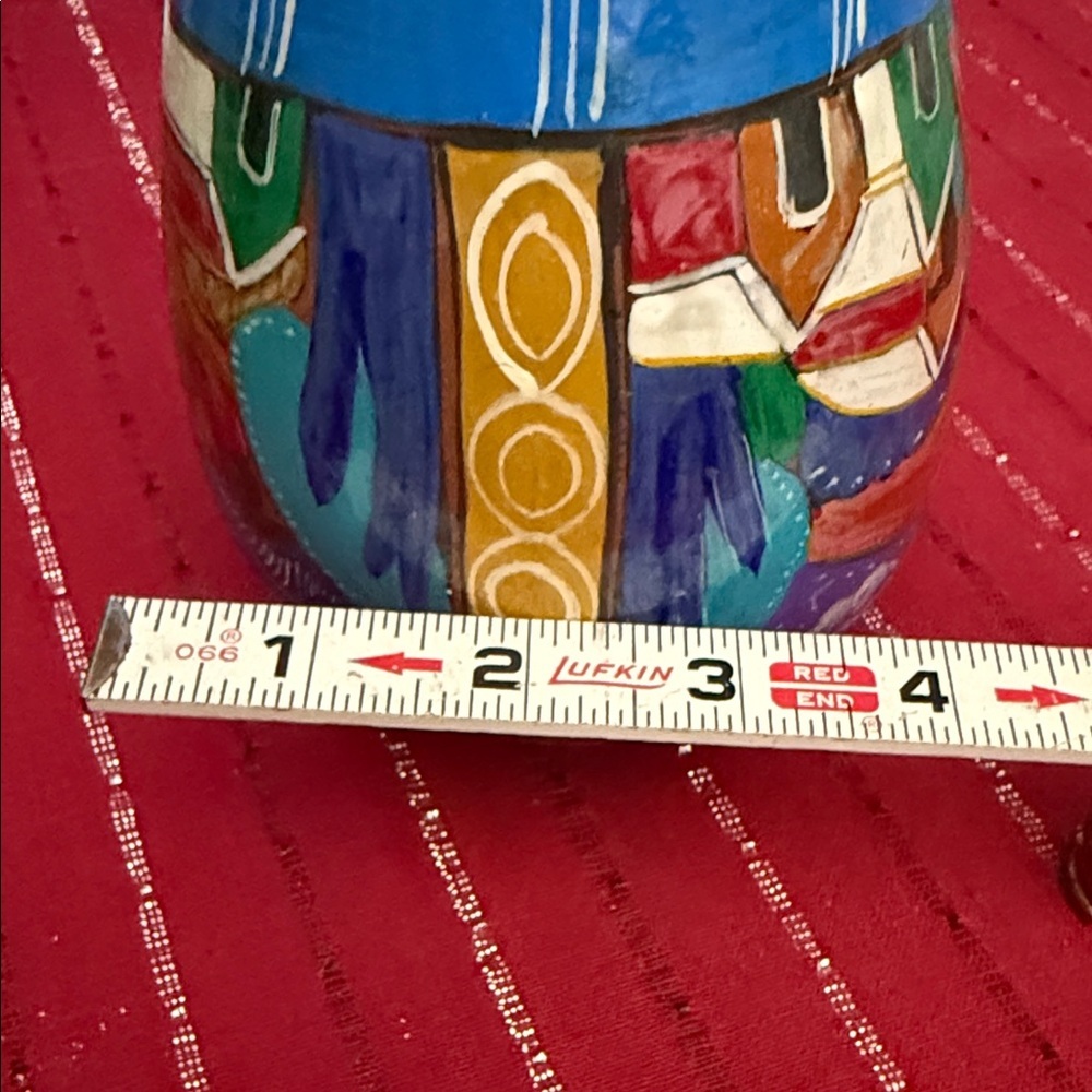 Colorful Hand-Painted Ceramic Vase - Picture 6 of 7